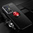 Funda Silicona Carcasa Ultrafina Goma con Magnetico Anillo de dedo Soporte SD3 para Vivo X70 Pro+ Plus 5G Rojo y Negro