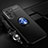 Funda Silicona Carcasa Ultrafina Goma con Magnetico Anillo de dedo Soporte SD3 para Xiaomi Mi 11i 5G Azul y Negro