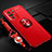 Funda Silicona Carcasa Ultrafina Goma con Magnetico Anillo de dedo Soporte SD3 para Xiaomi Mi 11i 5G Rojo