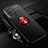 Funda Silicona Carcasa Ultrafina Goma con Magnetico Anillo de dedo Soporte SD3 para Xiaomi Mi 11i 5G Rojo y Negro