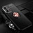 Funda Silicona Carcasa Ultrafina Goma con Magnetico Anillo de dedo Soporte SD3 para Xiaomi Mi 11T 5G Oro y Negro