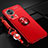 Funda Silicona Carcasa Ultrafina Goma con Magnetico Anillo de dedo Soporte SD3 para Xiaomi Mi 13 Lite 5G Rojo