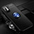 Funda Silicona Carcasa Ultrafina Goma con Magnetico Anillo de dedo Soporte SD3 para Xiaomi POCO M3 Pro 5G Azul y Negro