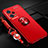 Funda Silicona Carcasa Ultrafina Goma con Magnetico Anillo de dedo Soporte SD3 para Xiaomi Poco X5 5G Rojo