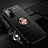 Funda Silicona Carcasa Ultrafina Goma con Magnetico Anillo de dedo Soporte SD3 para Xiaomi Redmi 11 Prime 5G Oro y Negro