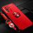 Funda Silicona Carcasa Ultrafina Goma con Magnetico Anillo de dedo Soporte SD3 para Xiaomi Redmi K40 Pro+ Plus 5G Rojo