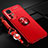 Funda Silicona Carcasa Ultrafina Goma con Magnetico Anillo de dedo Soporte SD3 para Xiaomi Redmi K50 Ultra 5G Rojo