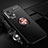 Funda Silicona Carcasa Ultrafina Goma con Magnetico Anillo de dedo Soporte SD3 para Xiaomi Redmi Note 11T Pro 5G Oro y Negro
