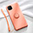 Funda Silicona Carcasa Ultrafina Goma con Magnetico Anillo de dedo Soporte T01 para Huawei Nova 6 SE Naranja