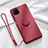 Funda Silicona Carcasa Ultrafina Goma con Magnetico Anillo de dedo Soporte T01 para Huawei Nova 7i Rojo Rosa