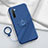 Funda Silicona Carcasa Ultrafina Goma con Magnetico Anillo de dedo Soporte T01 para Oppo F15 Azul