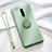 Funda Silicona Carcasa Ultrafina Goma con Magnetico Anillo de dedo Soporte T01 para Oppo R17 Pro Verde