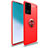 Funda Silicona Carcasa Ultrafina Goma con Magnetico Anillo de dedo Soporte T01 para Samsung Galaxy S20 Ultra 5G Rojo