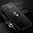 Funda Silicona Carcasa Ultrafina Goma con Magnetico Anillo de dedo Soporte T01 para Xiaomi Redmi 10X 4G Negro
