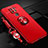Funda Silicona Carcasa Ultrafina Goma con Magnetico Anillo de dedo Soporte T01 para Xiaomi Redmi 10X 4G Rojo