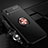 Funda Silicona Carcasa Ultrafina Goma con Magnetico Anillo de dedo Soporte T01 para Xiaomi Redmi 9AT Oro y Negro