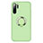 Funda Silicona Carcasa Ultrafina Goma con Magnetico Anillo de dedo Soporte T02 para Huawei P30 Pro New Edition Verde