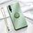 Funda Silicona Carcasa Ultrafina Goma con Magnetico Anillo de dedo Soporte T02 para Huawei P30 Verde