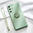 Funda Silicona Carcasa Ultrafina Goma con Magnetico Anillo de dedo Soporte T02 para Huawei P40 Pro Verde