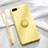 Funda Silicona Carcasa Ultrafina Goma con Magnetico Anillo de dedo Soporte T02 para Oppo R15X Amarillo