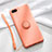 Funda Silicona Carcasa Ultrafina Goma con Magnetico Anillo de dedo Soporte T02 para Oppo R15X Naranja