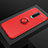 Funda Silicona Carcasa Ultrafina Goma con Magnetico Anillo de dedo Soporte T02 para Oppo RX17 Pro Rojo
