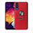 Funda Silicona Carcasa Ultrafina Goma con Magnetico Anillo de dedo Soporte T02 para Samsung Galaxy A90 5G Rojo