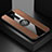 Funda Silicona Carcasa Ultrafina Goma con Magnetico Anillo de dedo Soporte T02 para Xiaomi Redmi K20 Marron