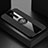 Funda Silicona Carcasa Ultrafina Goma con Magnetico Anillo de dedo Soporte T02 para Xiaomi Redmi K20 Negro