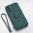 Funda Silicona Carcasa Ultrafina Goma con Magnetico Anillo de dedo Soporte T03 para Oppo F15 Verde