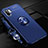 Funda Silicona Carcasa Ultrafina Goma con Magnetico Anillo de dedo Soporte T03 para Samsung Galaxy Note 10 Plus 5G Azul