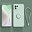 Funda Silicona Carcasa Ultrafina Goma con Magnetico Anillo de dedo Soporte T03 para Xiaomi Mi 11 Lite 5G Menta Verde