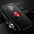 Funda Silicona Carcasa Ultrafina Goma con Magnetico Anillo de dedo Soporte T03 para Xiaomi Redmi K30 Pro Zoom Rojo y Negro