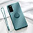 Funda Silicona Carcasa Ultrafina Goma con Magnetico Anillo de dedo Soporte T04 para Huawei Honor View 30 Pro 5G Verde