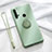 Funda Silicona Carcasa Ultrafina Goma con Magnetico Anillo de dedo Soporte T04 para Huawei Nova 5i Verde