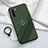 Funda Silicona Carcasa Ultrafina Goma con Magnetico Anillo de dedo Soporte T04 para Oppo A91 Verde