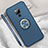 Funda Silicona Carcasa Ultrafina Goma con Magnetico Anillo de dedo Soporte T05 para Huawei Mate 20 X 5G Azul