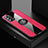 Funda Silicona Carcasa Ultrafina Goma con Magnetico Anillo de dedo Soporte X01L para Oppo A74 5G Rojo