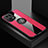 Funda Silicona Carcasa Ultrafina Goma con Magnetico Anillo de dedo Soporte X01L para Oppo Find X5 Pro 5G Rojo