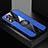 Funda Silicona Carcasa Ultrafina Goma con Magnetico Anillo de dedo Soporte X01L para Oppo K9S 5G Azul