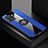 Funda Silicona Carcasa Ultrafina Goma con Magnetico Anillo de dedo Soporte X01L para Oppo Reno5 F Azul