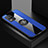 Funda Silicona Carcasa Ultrafina Goma con Magnetico Anillo de dedo Soporte X01L para Realme 8 5G Azul