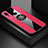 Funda Silicona Carcasa Ultrafina Goma con Magnetico Anillo de dedo Soporte X01L para Samsung Galaxy A10s Rojo