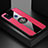 Funda Silicona Carcasa Ultrafina Goma con Magnetico Anillo de dedo Soporte X01L para Samsung Galaxy A21s Rojo