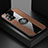 Funda Silicona Carcasa Ultrafina Goma con Magnetico Anillo de dedo Soporte X01L para Samsung Galaxy A52s 5G Marron