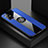 Funda Silicona Carcasa Ultrafina Goma con Magnetico Anillo de dedo Soporte X01L para Samsung Galaxy A71 4G A715 Azul