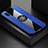 Funda Silicona Carcasa Ultrafina Goma con Magnetico Anillo de dedo Soporte X01L para Samsung Galaxy M02 Azul