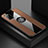 Funda Silicona Carcasa Ultrafina Goma con Magnetico Anillo de dedo Soporte X01L para Samsung Galaxy S20 Marron