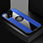 Funda Silicona Carcasa Ultrafina Goma con Magnetico Anillo de dedo Soporte X01L para Vivo iQOO U3 5G Azul