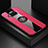 Funda Silicona Carcasa Ultrafina Goma con Magnetico Anillo de dedo Soporte X01L para Xiaomi Mi 10i 5G Rojo